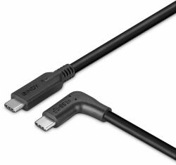 Lindy Кабел LINDY LNY-32018, от USB C(м) към USB C(м), ъглов, 1m, черен (LNY-32018)