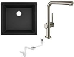 Hansgrohe Készlet konyhai csaptelep Hansgrohe Talis M54 72809800, gránit mosogató Hansgrohe S 51 43431170, 43921800