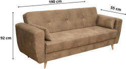 WM-Meble Detroit kanapé Világosbarna, tömör fa
