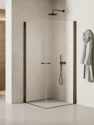 NEW TRENDY New Soleo Gunmetal Brushed zuhanykabin 70x70 cm négyzet grafit csiszolt/átlátszó üveg K-2173