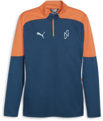 PUMA Neymar Jr Creativity 1/4-es cipzáras férfi futballpulóver S kék|narancssárga|sárga