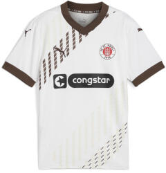 PUMA FC St. Pauli 24/25 Away Jersey Ifjúsági mez PUMA White Espresso Brown 15/16 EVES barna|fehér