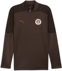 PUMA FC St. Pauli Quarter-Zip edzőfelső férfi PUMA Dark Chocolate Red Brown M barna|vörös