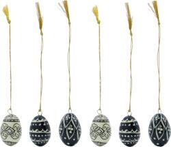 House Doctor Accesorii decorative suspendabile House Doctor 3 cm alb-negru 6 buc (267720006)