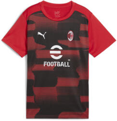 PUMA AC Milan mérkőzés előtti rövid ujjú mez Youth PUMA For All Time Red Black 13/14 ÉVES fekete|vörös