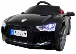 R-Sport Cabrio B4 fekete gyerek autó akkumulátorral, távirányítóval, bőr világítással (B4)