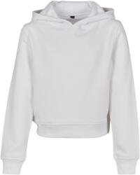 Build Your Brand Lányok Crop Hoodie 9 - 11 ÉVES fehér