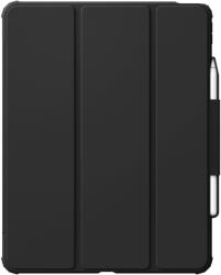Apple iPad Air 13 (2024 / 2025), mappa tok, közepesen ütésálló, levehető előlap, Apple Pencil tartóval, Smart Case, Spigen AirSkin Pro, fekete