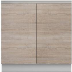 TEMPO KONDELA Kétajtós alsó mosogatószekrény, tölgy sonoma, LINE - kondela