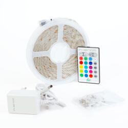 PHENOM RGB LED szalag - 5 m - Tápegység - Távirányító - 30 LED/m - 7, 2W/m (55862)