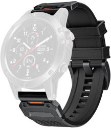 Techsuit Curea pentru Garmin Fenix 3/3 HR/5X/5X Plus/6X/6X Pro/7X/7X Pro Solar - Techsuit Watchband QuickFit 26mm (W068) - Black (KF2338435)