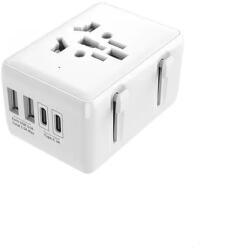 Techsuit Adaptor pentru Priza PD20W, 2 x USB, 2 x Type-C, EU, UK, AUS, US - Techsuit (HHT203A) - White (KF2331128)