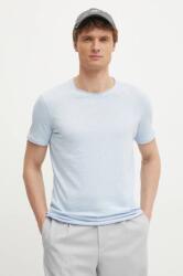 Sisley pamut póló férfi, sima, 3WF0S101K - kék XL