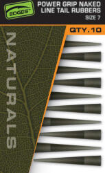 FOX EDGES NATURALS POWER GRIP NAKED LINE TAIL RUBBERS - SIZE 7 - Gumihüvely (CAC844)