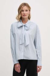 Pepe Jeans pamut ing KARYSHA női, fűzős nyakkivágású, relaxed, PL304927 - kék M