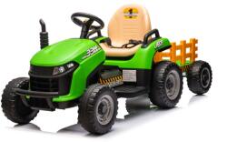 Mamido Tractor electric pentru copii cu remorca 90W verde (S-BBH030-GREEN)