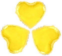 PartyPal Fólia lufi, arany szív, 25 cm, 3 db/cs