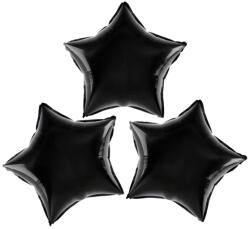 PartyPal Fólia lufi, fekete csillag, 25 cm, 3 db/cs