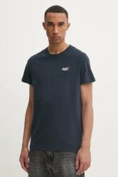 Superdry t-shirt sötétkék, férfi, sima, M1012078A-98T - sötétkék L