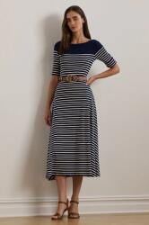 Ralph Lauren pamut ruha sötétkék, midi, harang alakú, 250957728 - sötétkék S