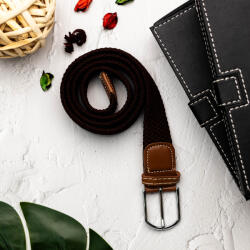 Elite Fashion Sötét barna gumis Öv