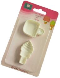 Műanyag fondant kiszúró, Jégkrém forma-2 db