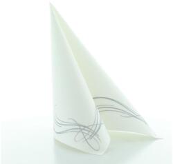 Sovie HoReCa Mank textilhatású szalvéta 40x40 cm 50 lap/csomag Alex ezüst