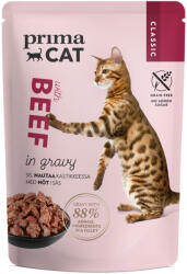PRIMA CAT PRIMA CAT Classic, Vită, plic hrană umedă fără cereale pisici, (în sos), bax, 85g x 28buc