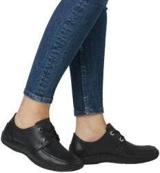 RIEKER Pantofi dama, piele naturala, L1719-00, negru