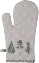 Clayre & Eef Set 2 manusi Forest termorezistente bumbac bej verde 18x30 cm (NPT44)