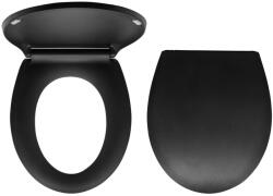 FERRO WC SEATS Capac WC din duroplast, negru cu balamale plastic intarite - WC/BLACK- Ferro (WC/BLACK)