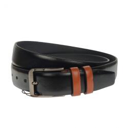 NANO BELTS Curea barbati, casual-eleganta, din piele ecologica, latime 3.5 cm, negru - NB020 - ellegant