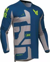 Thor MX Tricou Enduro - Cross THOR LAUNCHMODE Forge · Albastru / Gri / Galben-Fluo