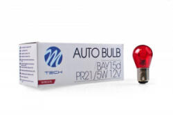 m-tech BAY15D, P21/5W piros halogén izzó 12V, 1db (72Z16)