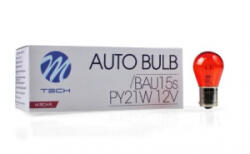 m-tech BAU15s, sárga halogén izzó 12V - 21W 1db (72Z36)