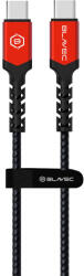 Blavec Raptor fonott kábel - Type C to Type C - PD 60W 3A 2 méter (CRA-CC3BR20) fekete-piros