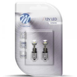m-tech BA9S LED 3x5050 SMD Can-Bus fehér színű pár (72LB319W)