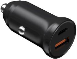 DEVIA Smart Mini Autós töltő 1xUSB 1xUSB-C 30W fekete (ST385360)