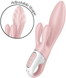 Satisfyer - Vibrator cu pompare Air Pump Bunny 3 - silicon roz (4061504038582) Vibrator