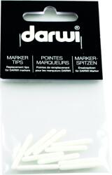 Darwi Replacement Tips For Tex Fabric Glitter Marker Sfaturi de înlocuire White 10 Bucăți (DA0140010000C)