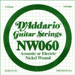 D'Addario NW 060 Coardă individuală pentru chitară (NW060)