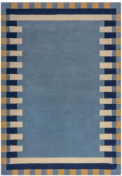 Flair Rugs Covor albastru țesut manual din lână 200x290 cm Kai Wool Border - Flair Rugs