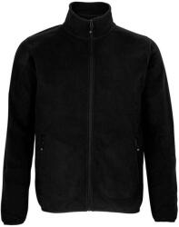 SOL'S Férfi Factor cipzáras fleece kabát 4XL fekete