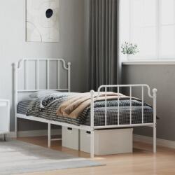 vidaXL fehér fém ágykeret fej- és lábtámlával 80 x 200 cm (373945) - vidaxl