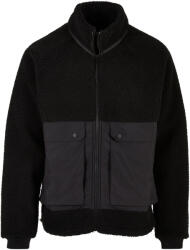 Urban Classics Férfi Sherpa rövid Raglan kabát S barna|fekete|zöld
