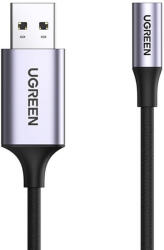 UGREEN CM477 Audió adapter, USB 3, 5 mm-es mini jack 3, 5 mm-es AUX csatlakozó (szürke) (30757) - kamerapro