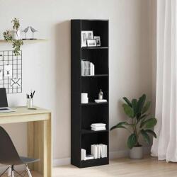 vidaXL fekete tölgy szerelt fa könyvespolc 40x24x176 cm (862454) - vidaxl