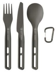 Sea to Summit Frontier UL Cutlery Set - [3 Piece] Tacâmuri Aluminium Hard Anodised Grey
