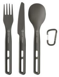 Sea to Summit Frontier UL Cutlery Set - [3 Piece] Tacâmuri Sea to Summit Aluminium Hard Anodised Grey