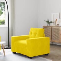 vidaXL sárga bársony kanapéfotel 60 cm (4105104)